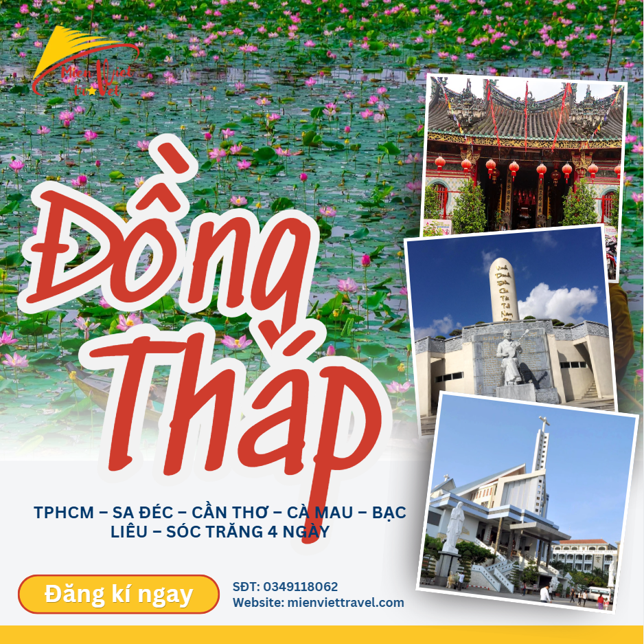 TPHCM – SA ĐÉC – CẦN THƠ – CÀ MAU – BẠC LIÊU – SÓC TRĂNG (4N)